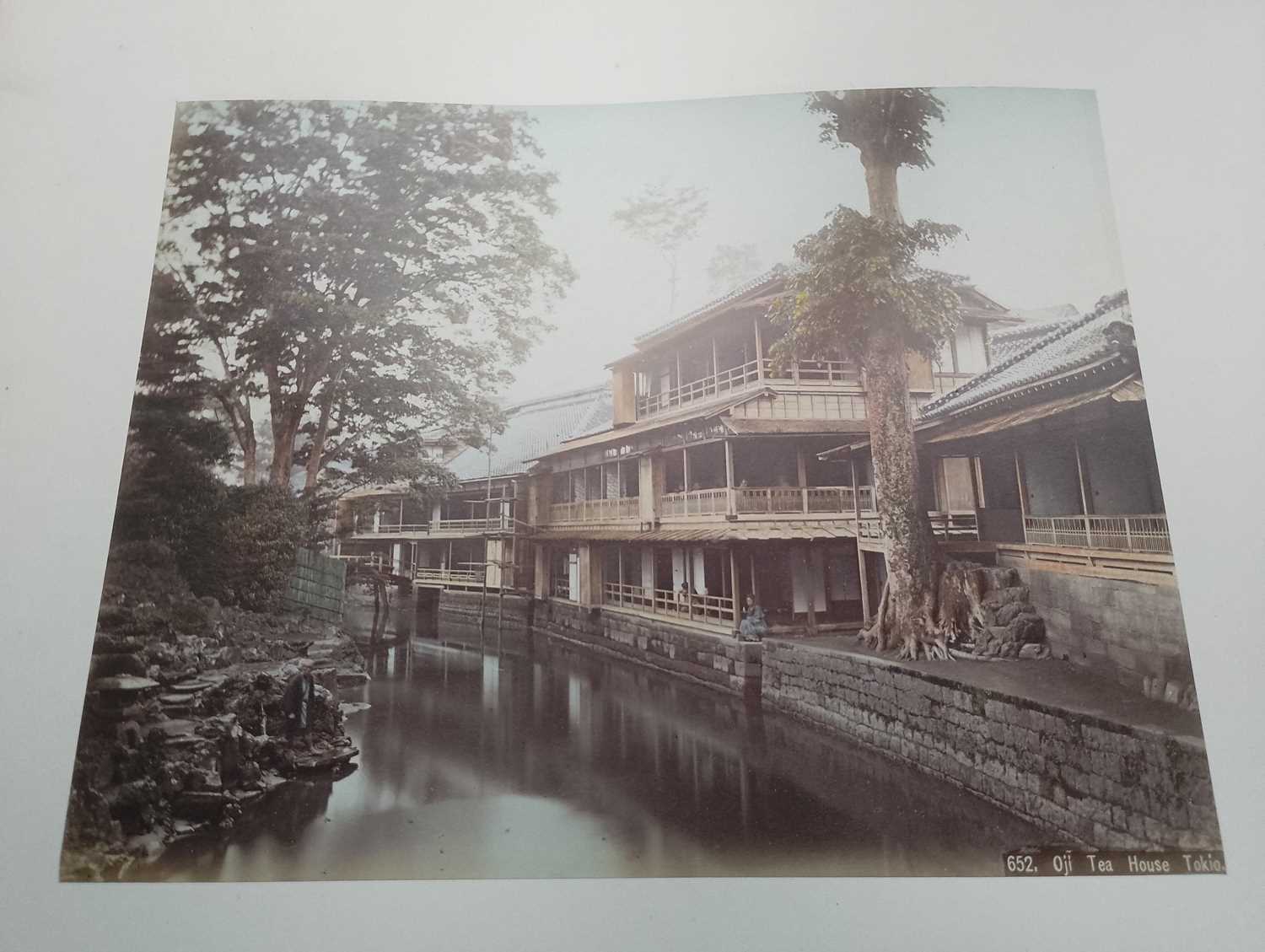 A Japanese hand coloured photo album with lacquer cover, Meiji period. - Image 21 of 52