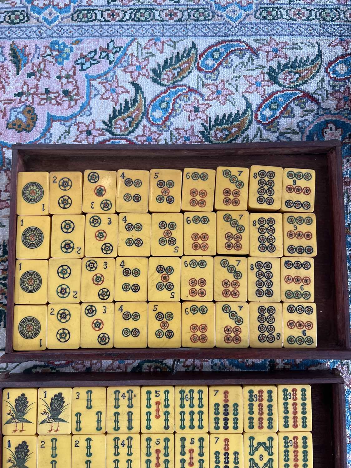 A mahogany cased mahjong set. - Image 6 of 12