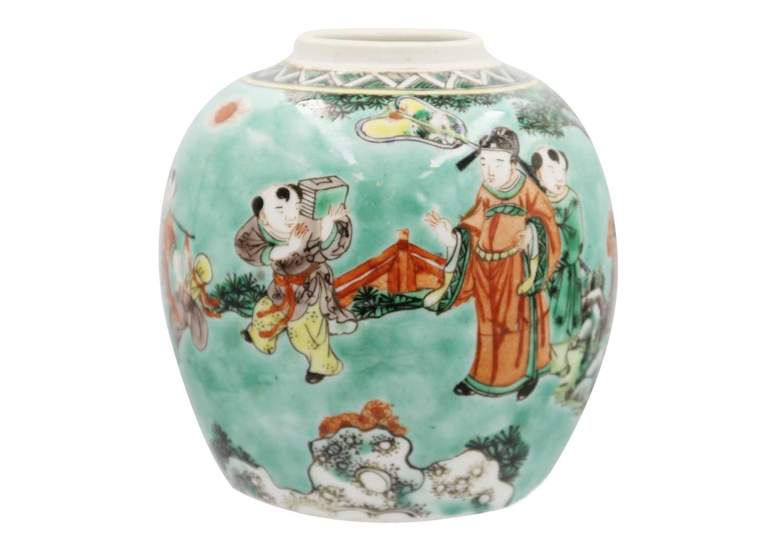 A Chinese prunus pattern ginger jar and cover, late 19th century. - Image 5 of 11