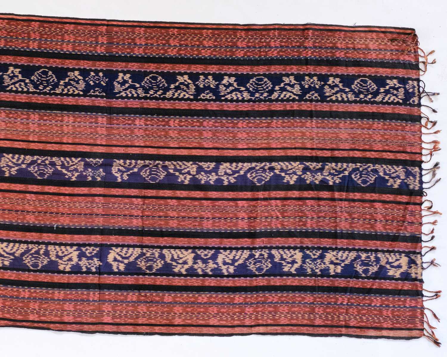 A cotton Ikat shawl, Sumba, East Indonesia, circa 1920's/30's. - Image 2 of 2