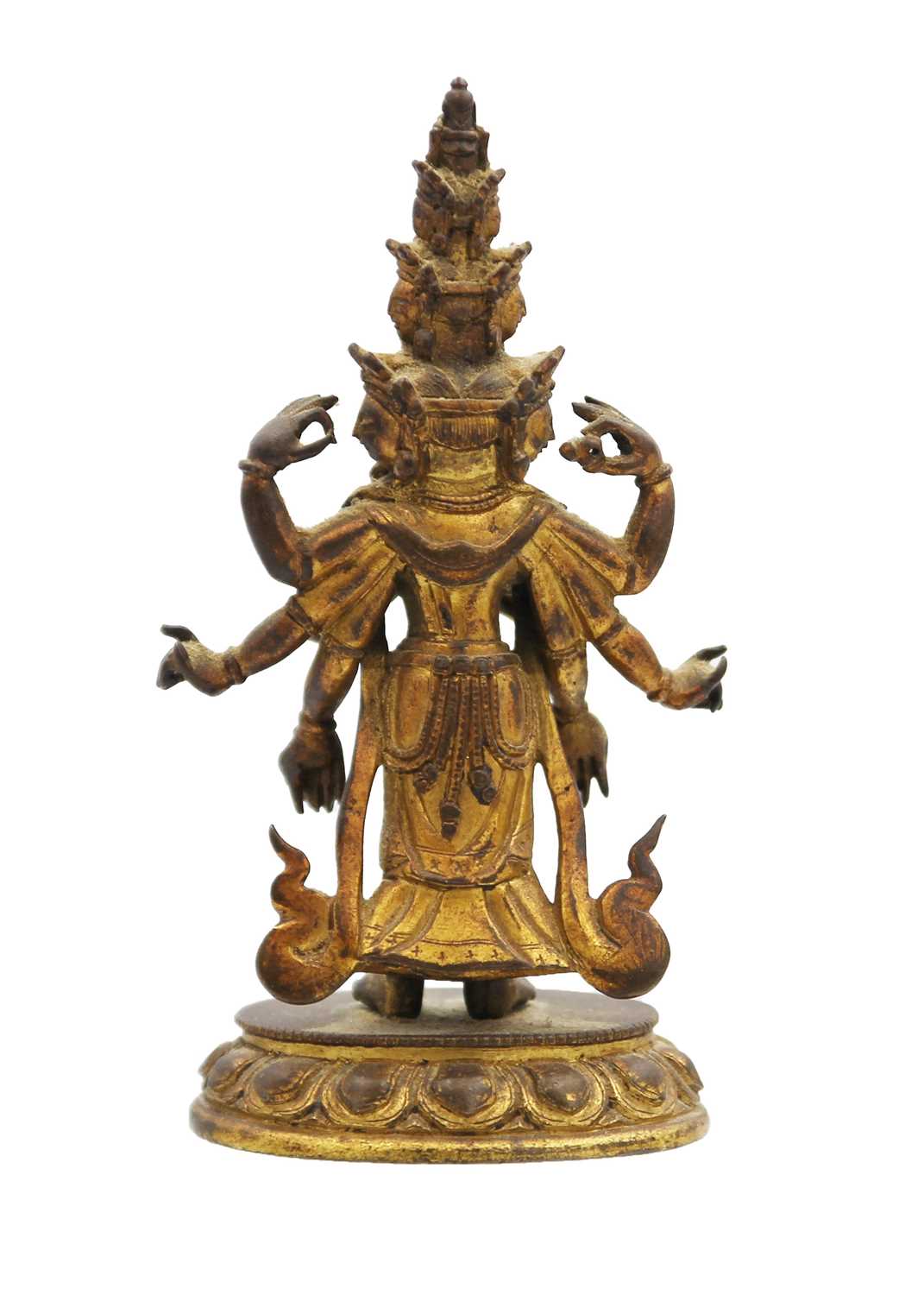 A Sino-Tibetan gilt bronze figure of Avalokitesvara, 18th/19th century. - Image 3 of 17