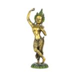 A Tibetan bronze figure of Tara, 19th century.