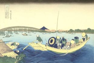 After Katsushika Hokusai, (1760-1849), Japanese woodblock print, circa 1900.