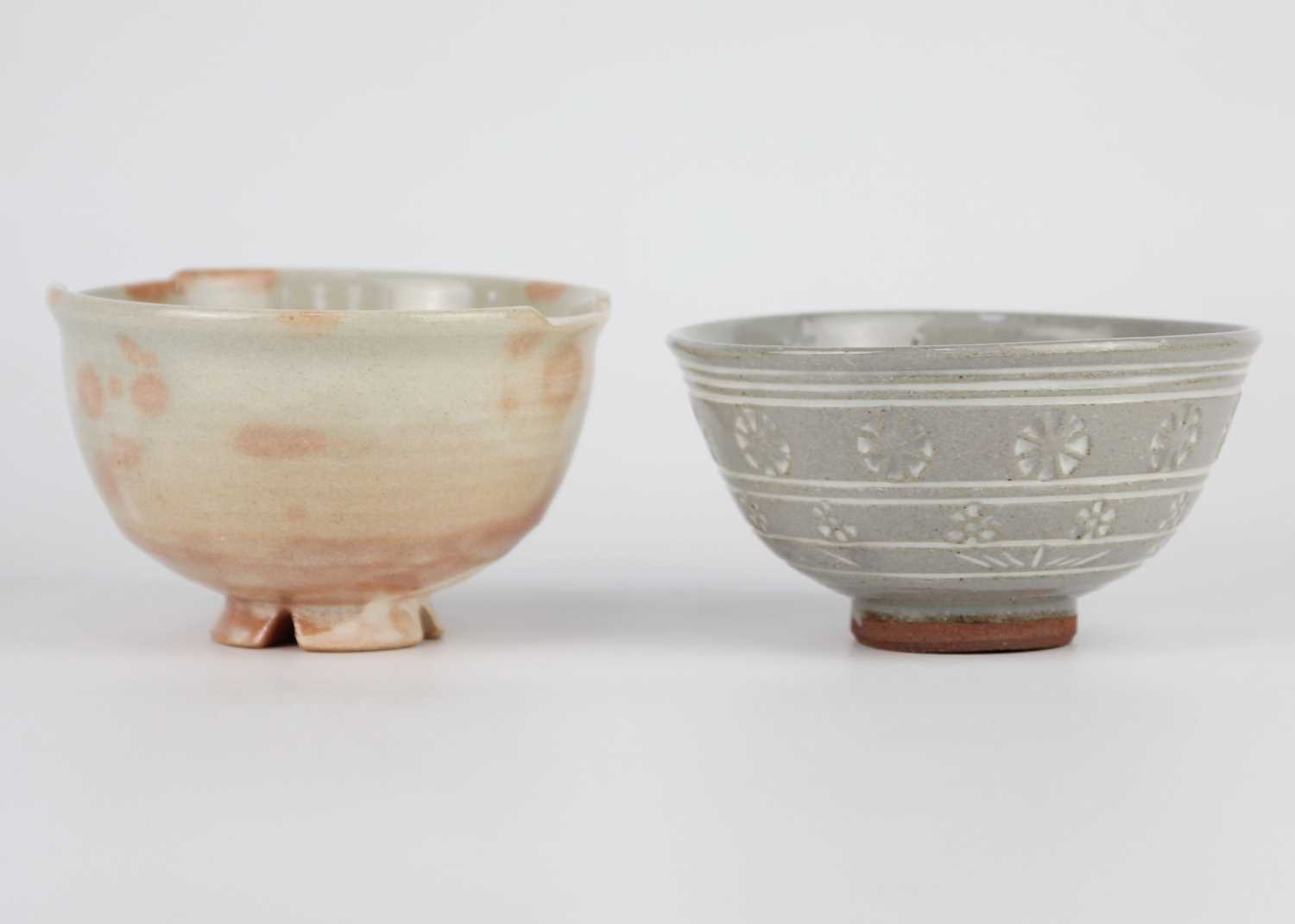 Two boxed pottery chawan, 20th century. - Image 2 of 13