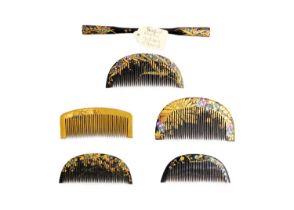 A Japanese gilded comb, Edo period.