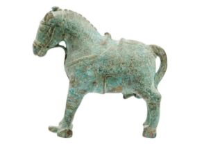 A Chinese archaic bronze model of a horse,