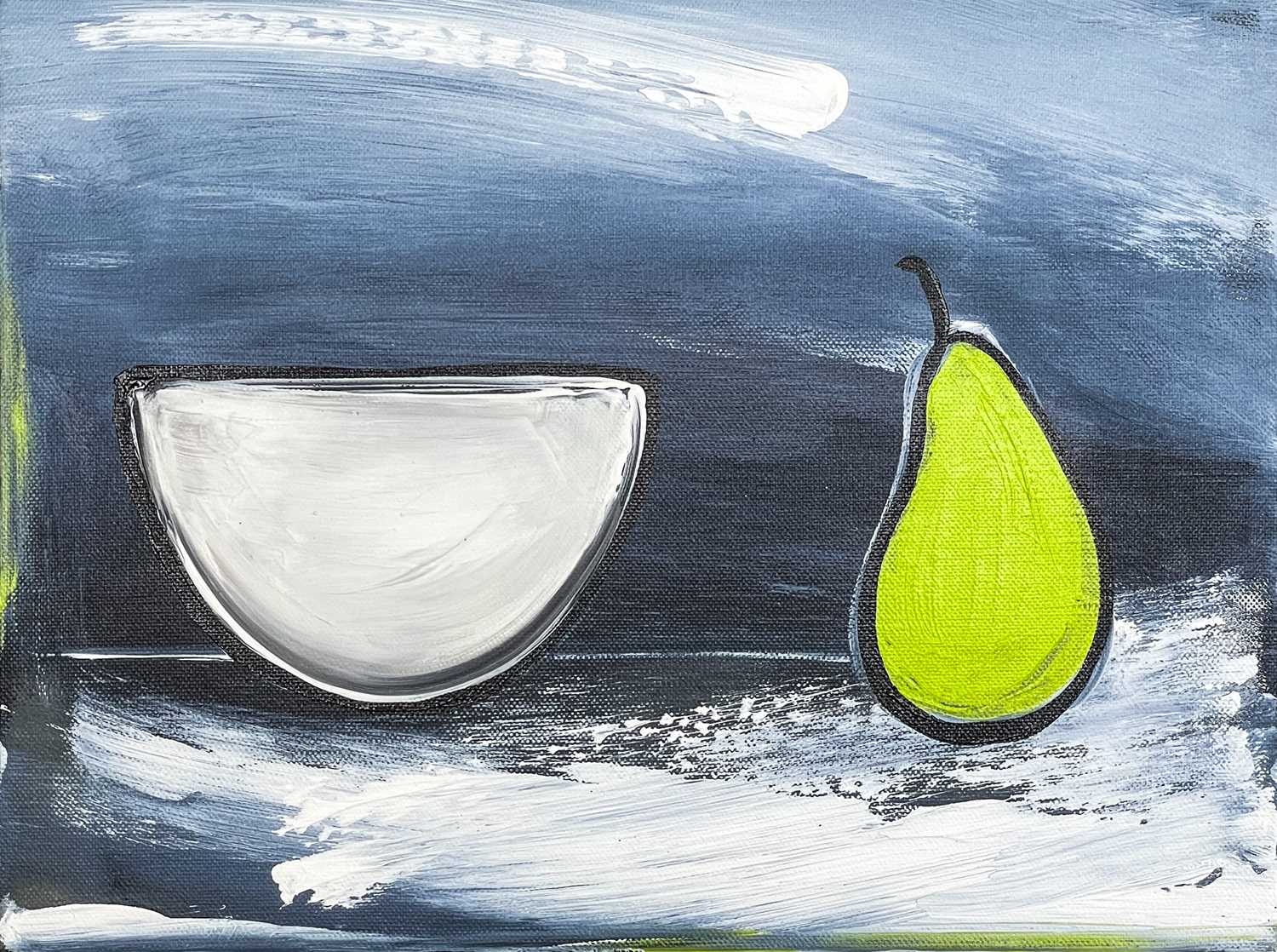 Iona SANDERS (1973) White Bowl & Pear