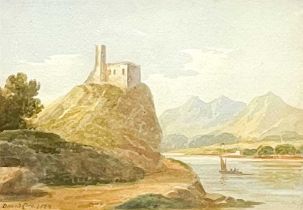 David I COX (1783-1859) Castle on a Rock, 1829