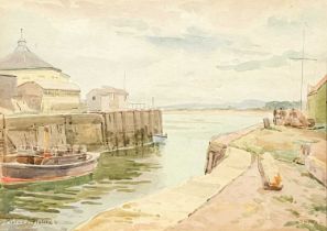 Marcus HOLMES (1880-?) Sketch of Exmouth (c. 1930)