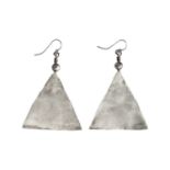 Breon O'CASEY (1928-2011) Silver triangle earrings