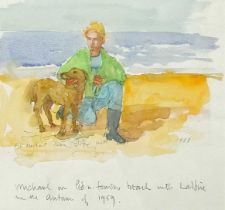 John MILLER (1931-2002) Michael and Laddie the dog