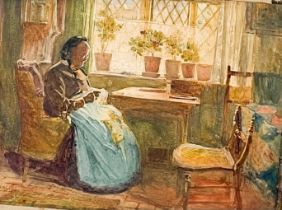 Walter LANGLEY (1852-1922) Woman In Interior