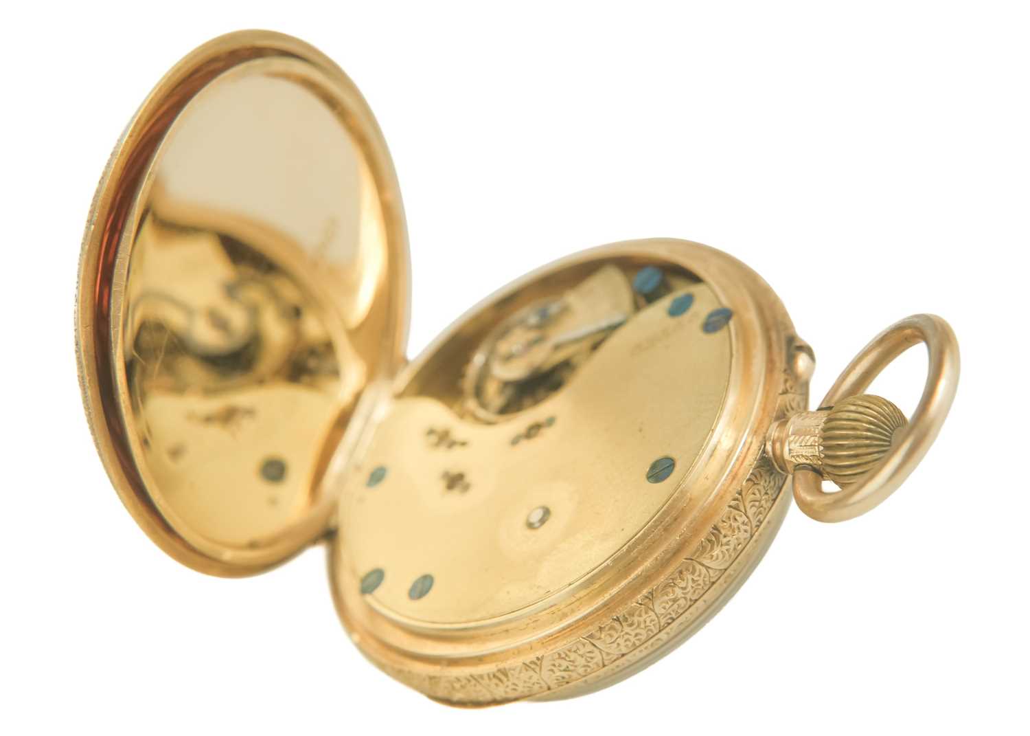 An 18ct cased lady's fob crown wind pocket watch. - Image 4 of 5