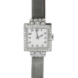 GOLDSMITH'S & SILVERSMITH'S COMPANY - An Art Deco 18ct white gold and diamond set cocktail bracelet