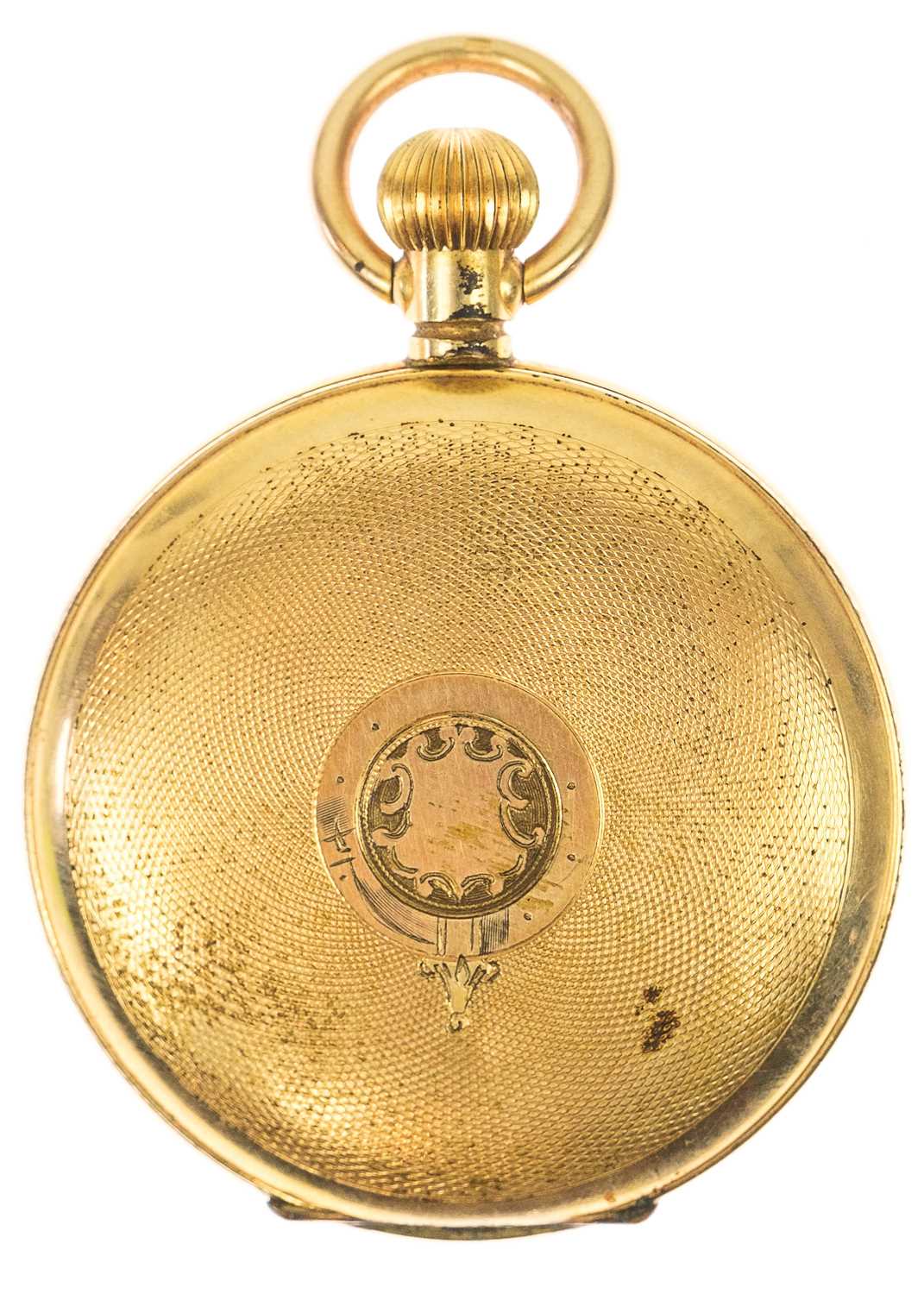 A gold-plated full hunter crown wind pocket watch by Rotary. - Image 4 of 5