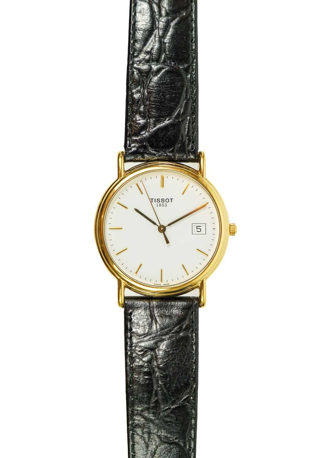 TISSOT - A 'Gold Collection' 18ct gold-cased gentleman's quartz dress wristwatch.