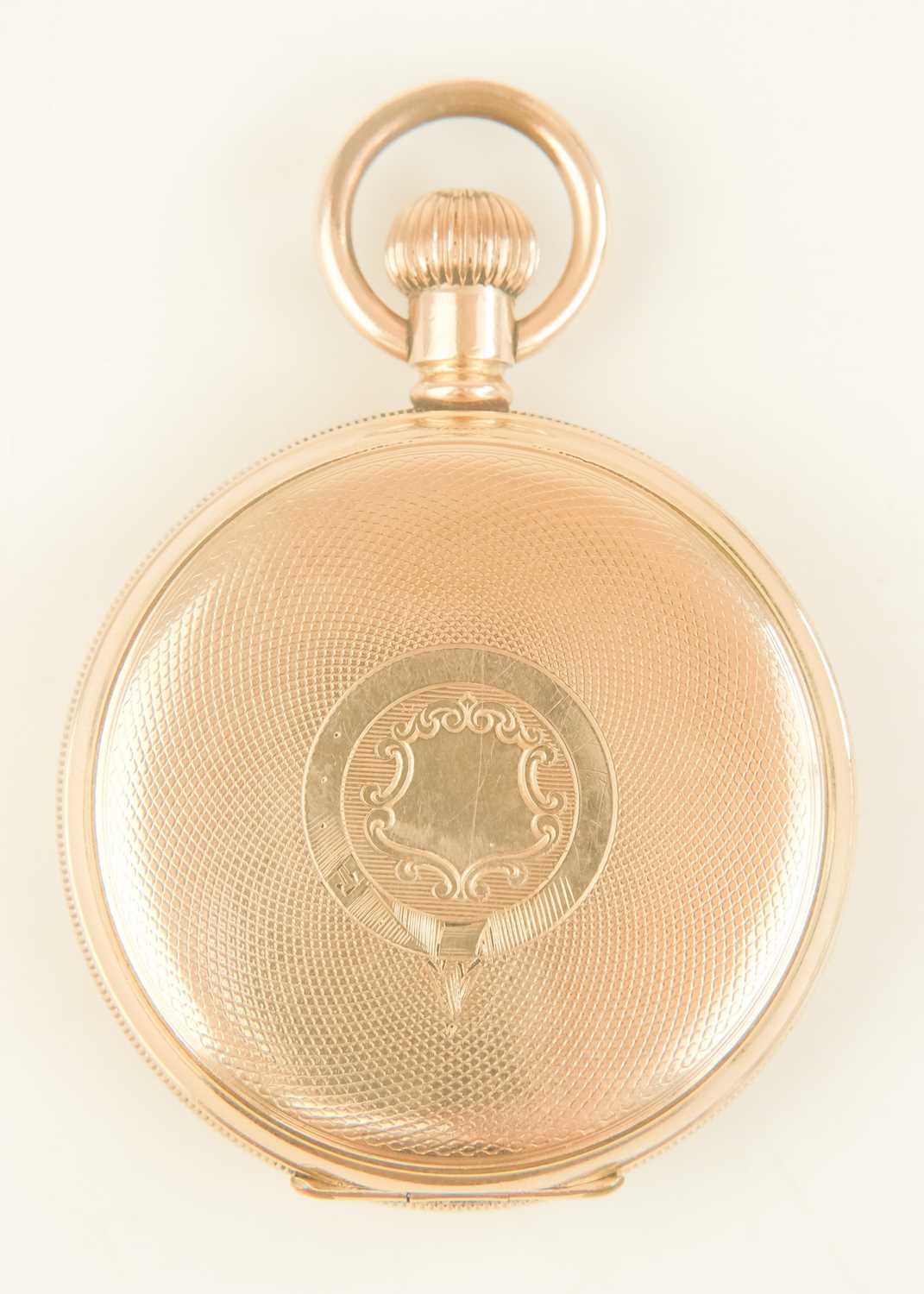 WALTHAM - A rose gold plated full hunter crown wind lever pocket watch. - Image 3 of 7