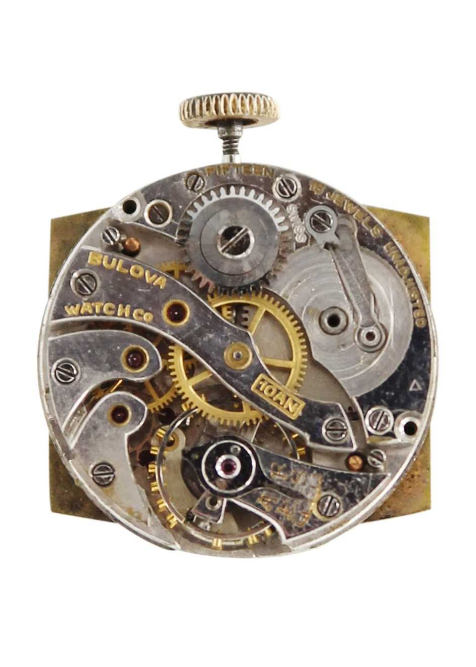 A Bulova gold-plated manual wind gentleman's wristwatch and a travel clock. - Bild 5 aus 7