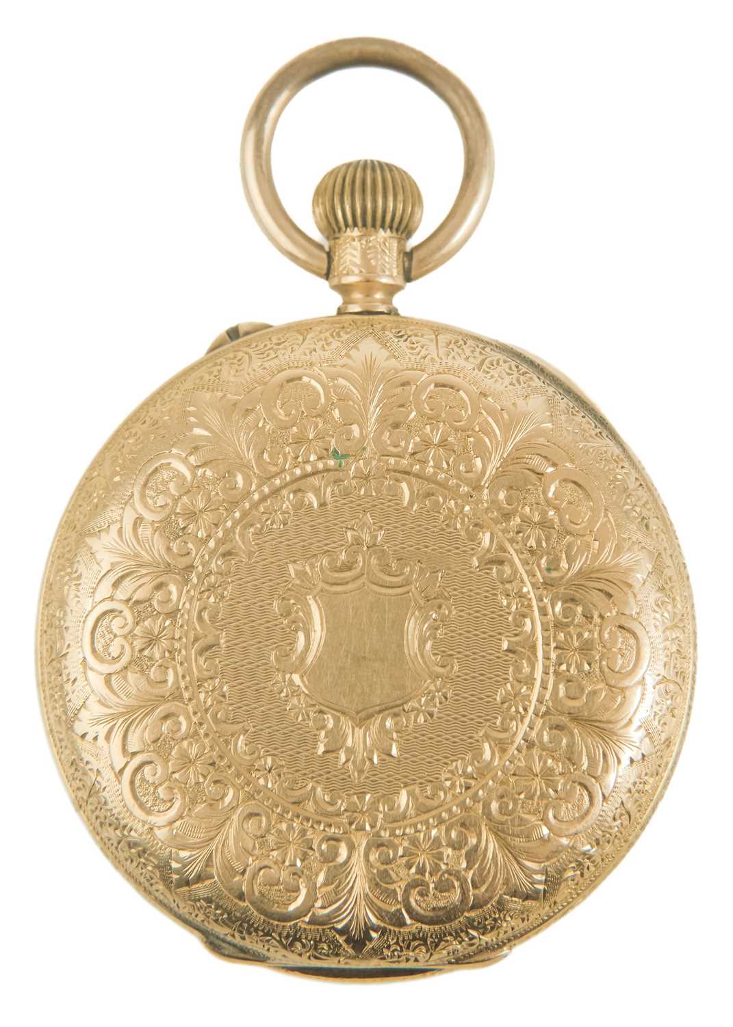 An 18ct cased lady's fob crown wind pocket watch. - Image 5 of 5
