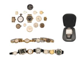 A selection of wristwatches and watch movements for repairs or spares.