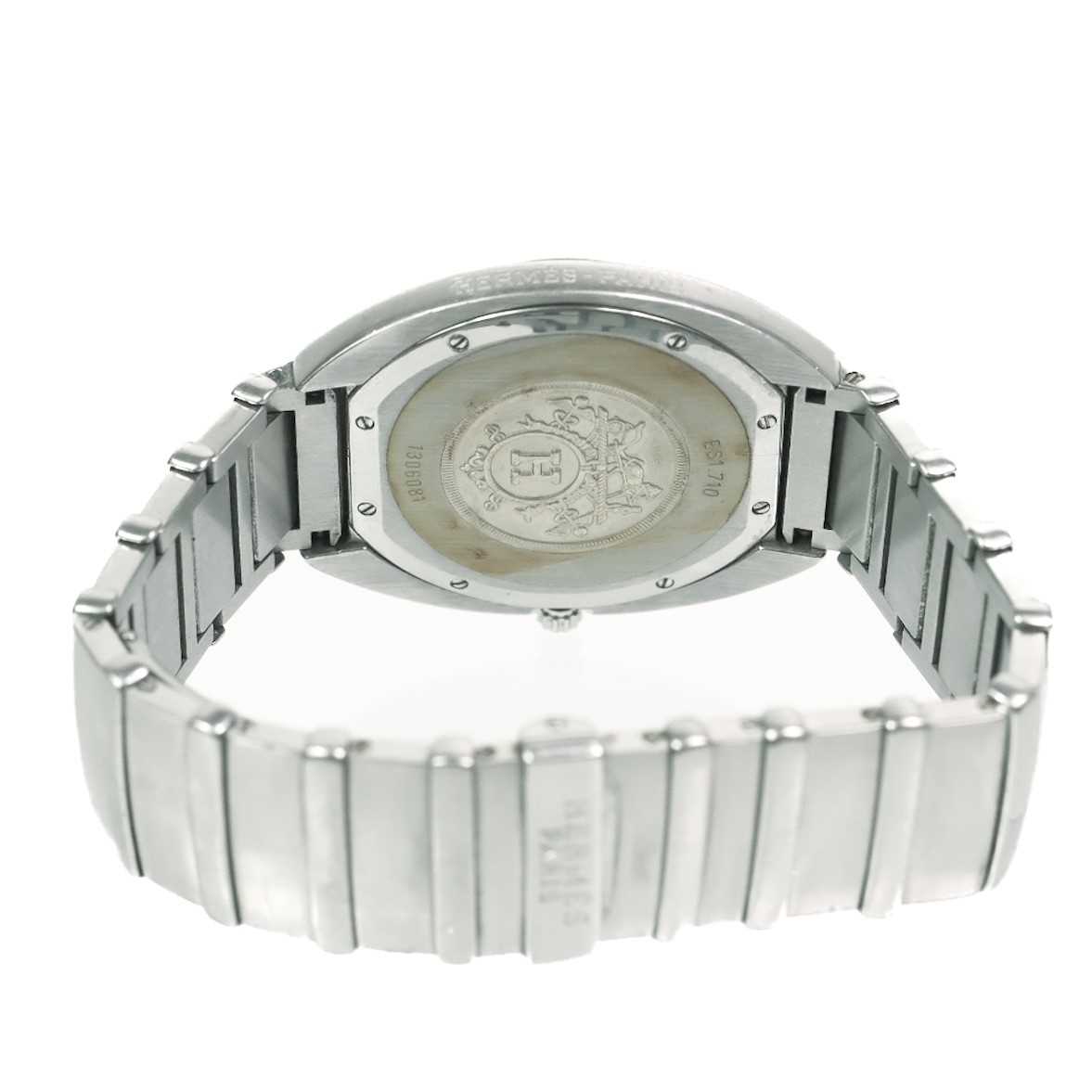 A Hermes Espace gentleman's quartz stainless steel bracelet wristwatch. - Image 4 of 4