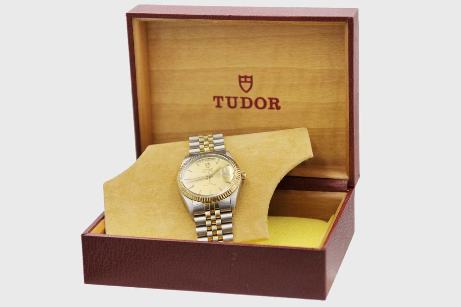 TUDOR - An Oyster Prince Date-Day gold and stainless steel gentleman's wristwatch. - Image 5 of 8
