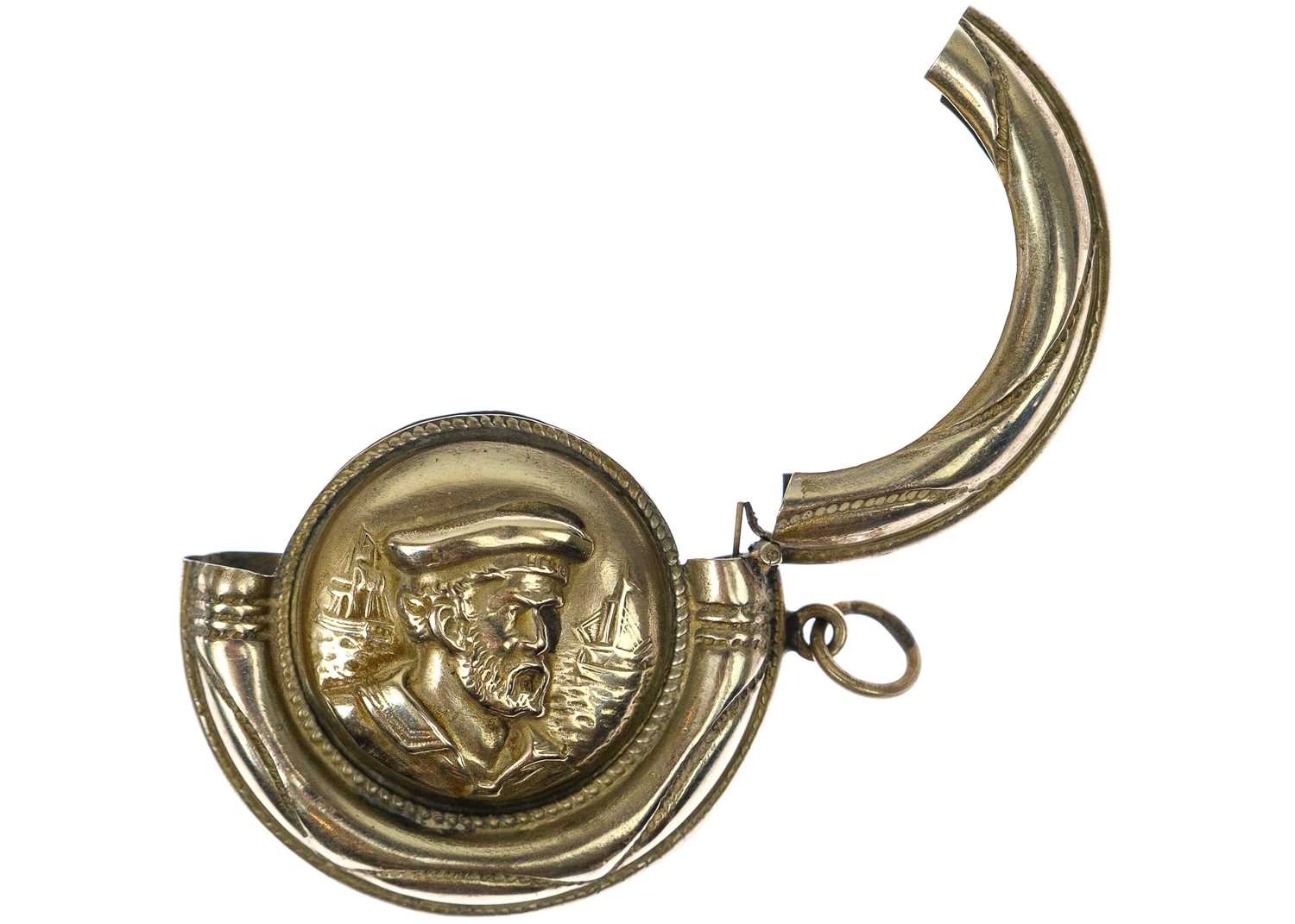 An Edwardian silver fob vesta case and a nickel Player's Navy Cut fob vesta case. - Image 3 of 5