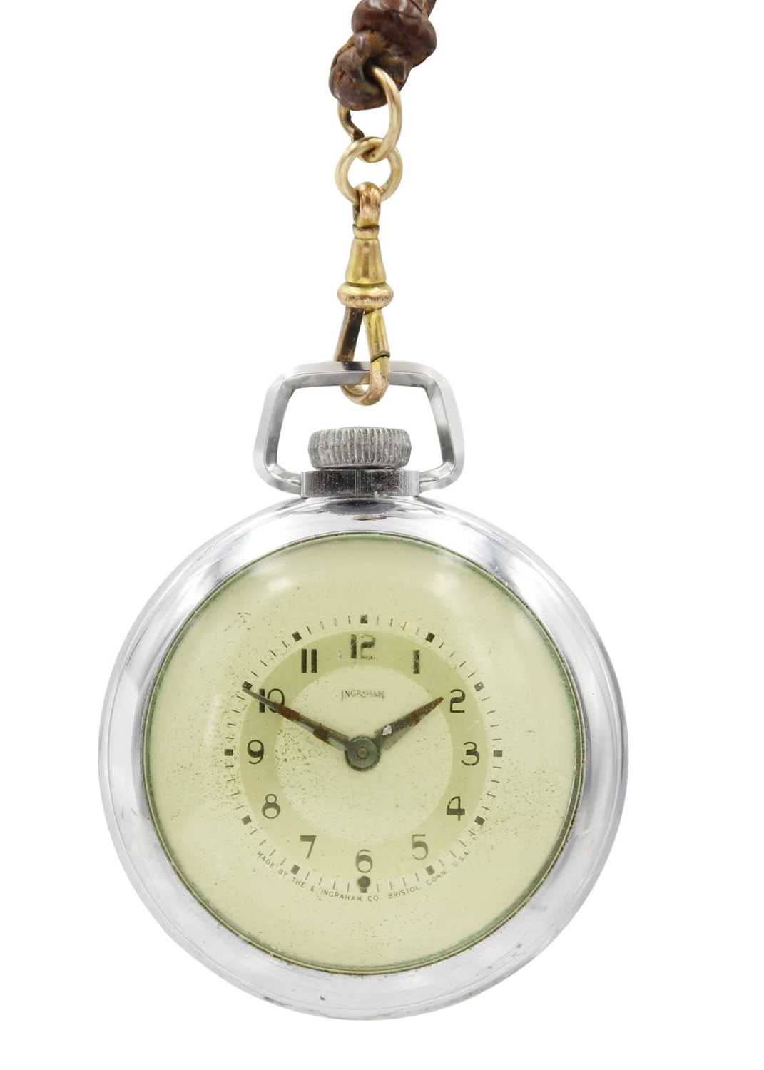 A selection of four crown wind pocket watches, two are military by Ingersoll. - Image 2 of 11