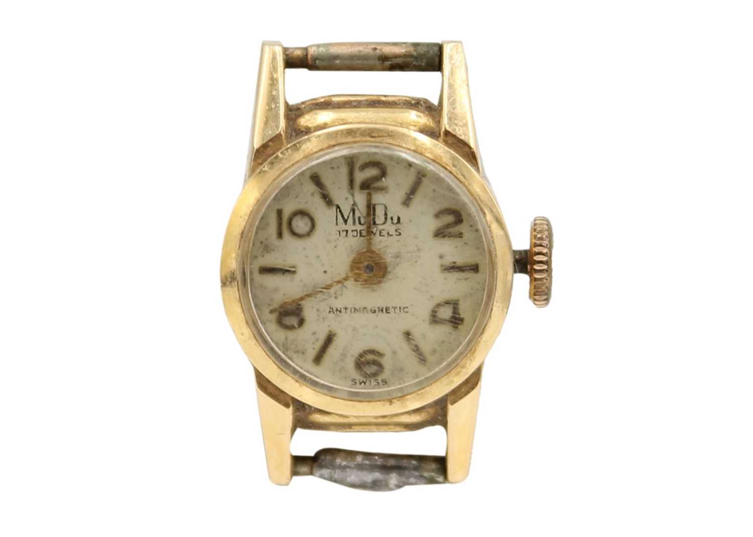 Two 9ct cased lady's manual wind wristwatches and an 18ct cased MuDu Lady's wristwatch. - Image 4 of 7