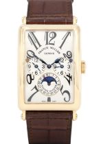 FRANCK MULLER - A Long Island Master Banker Lune 18ct rose gold gentleman's automatic wristwatch.