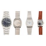 SEIKO - A selection of four wristwatches.