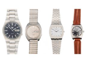 SEIKO - A selection of four wristwatches.