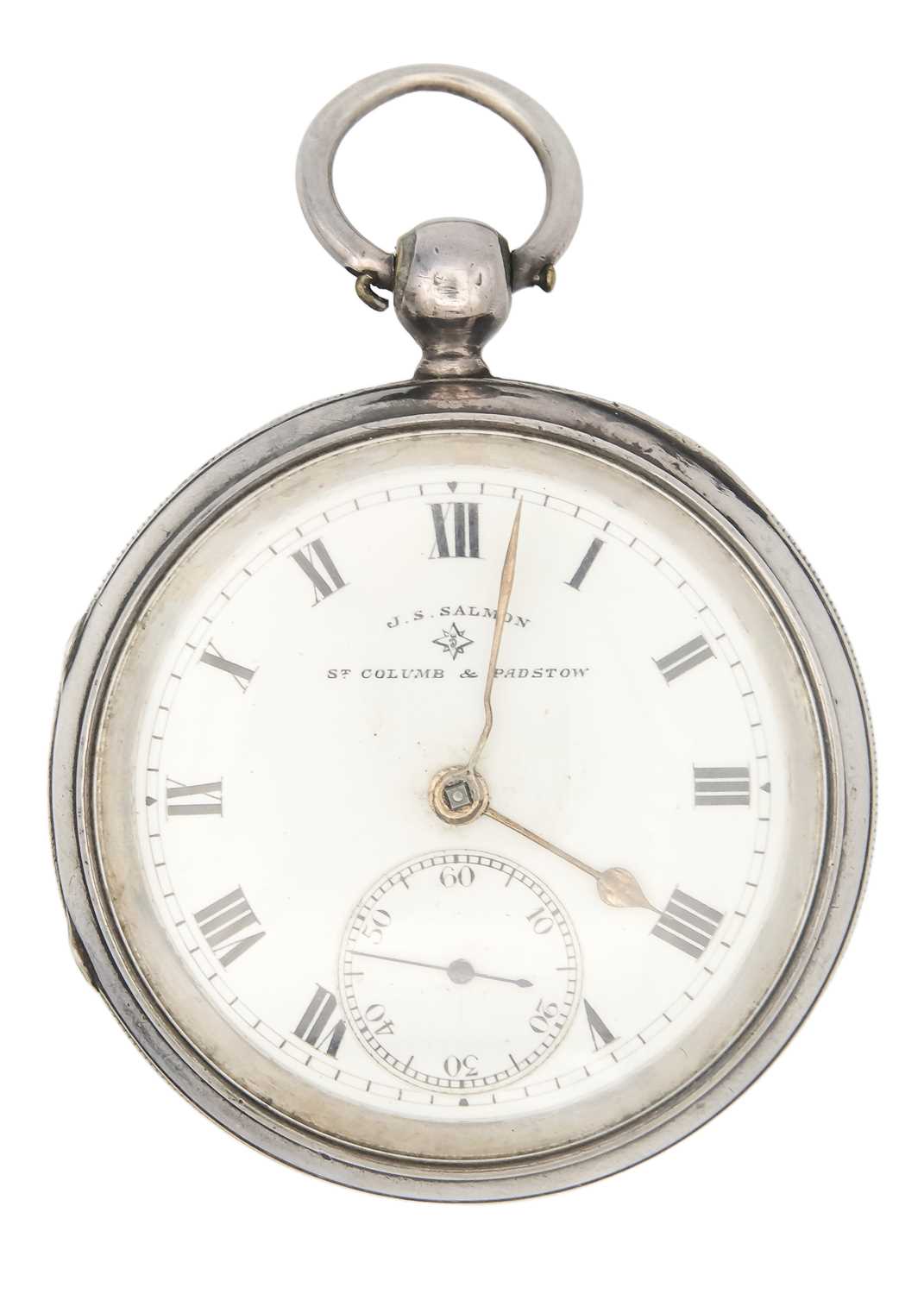A silver-cased key wind pocket lever watch.