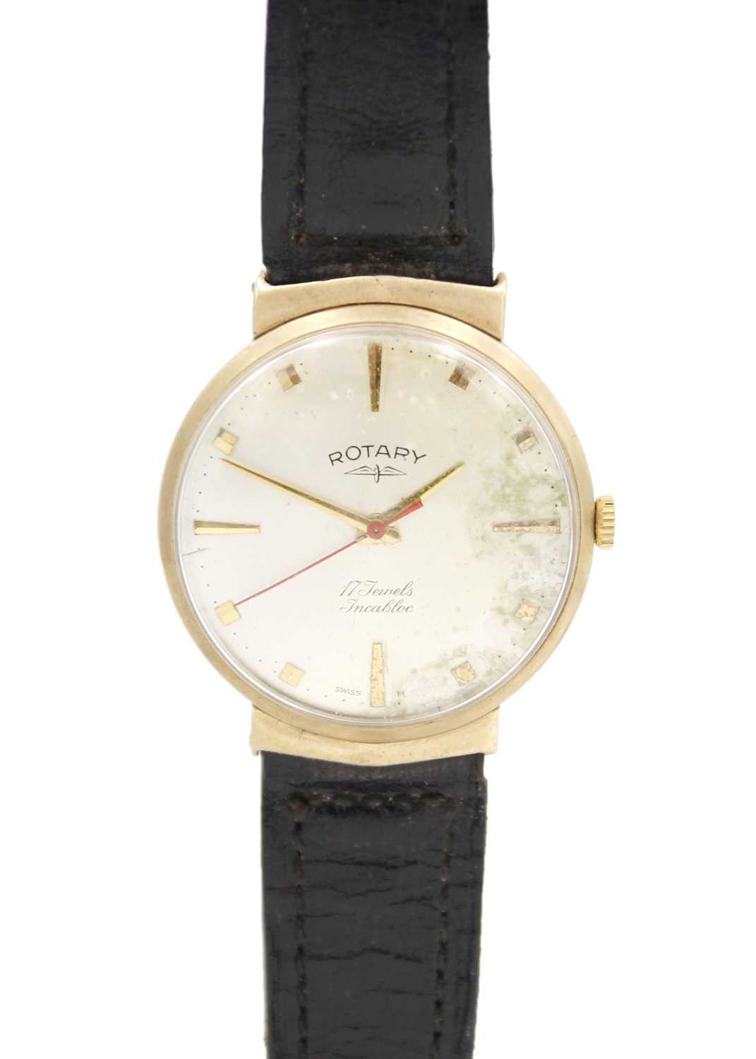 ROTARY - A 9ct Incabloc manual wind gentleman's wristwatch.