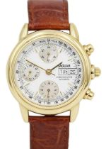 JAGUAR - A gentleman's automatic chronograph gold-plated wristwatch.