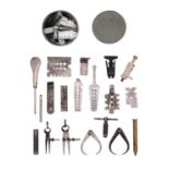 A selection of miscellaneous watchmaker's tools.