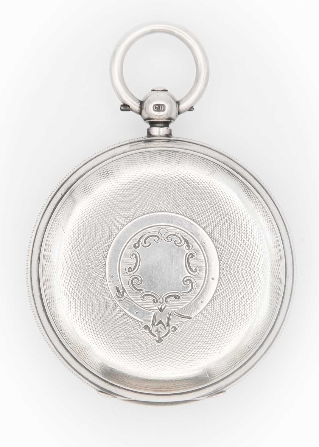 A silver cased key wind fusee lever open face pocket watch. - Image 5 of 5