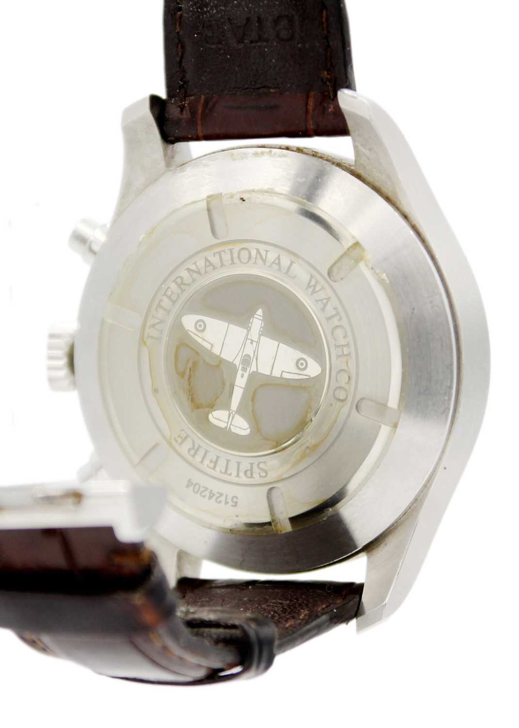 IWC - A Spitfire Chronograph stainless steel gentleman's automatic wristwatch ref. 3878. - Image 3 of 5