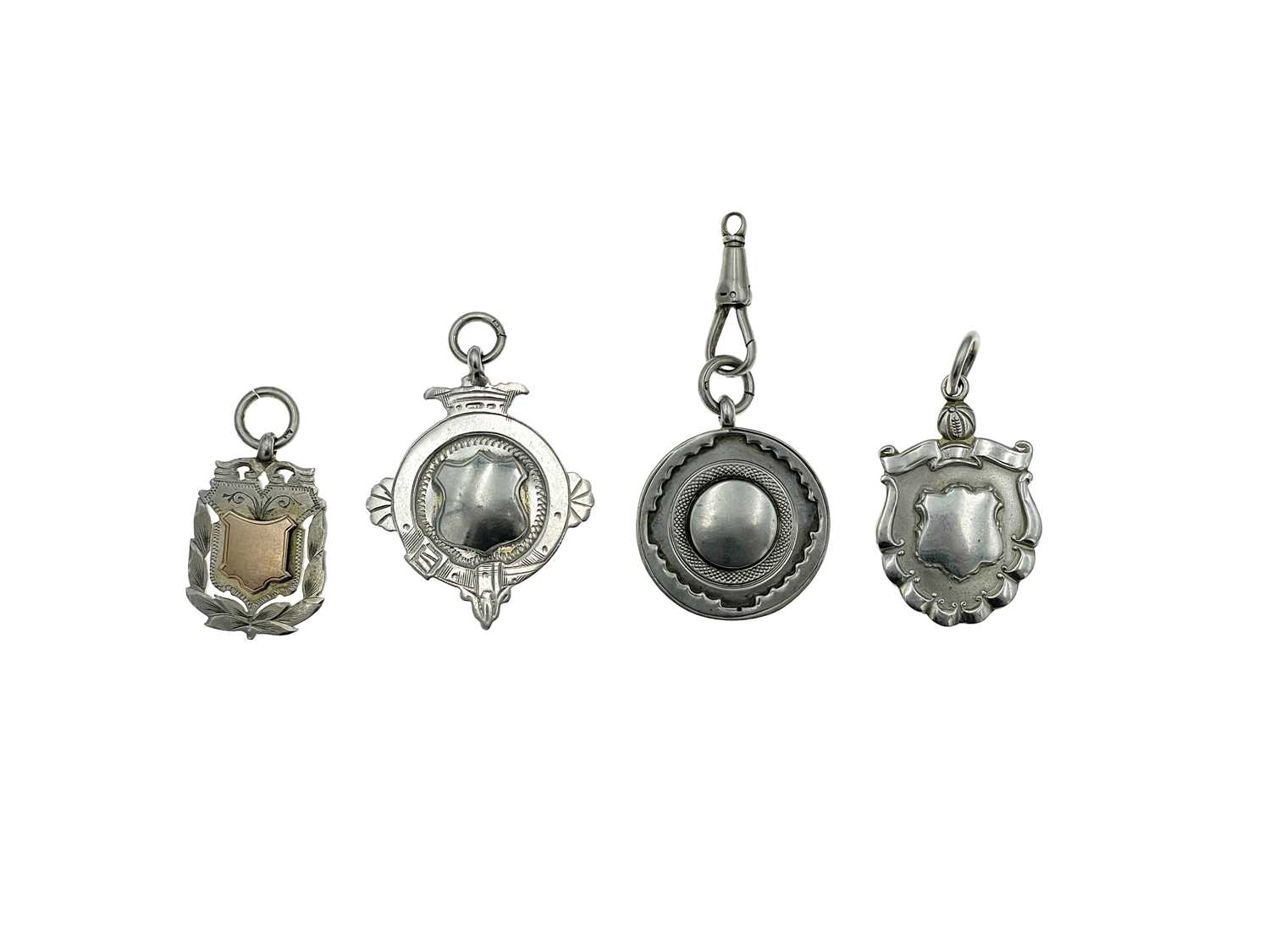 A selection of silver pocket watch accessories. - Image 2 of 9