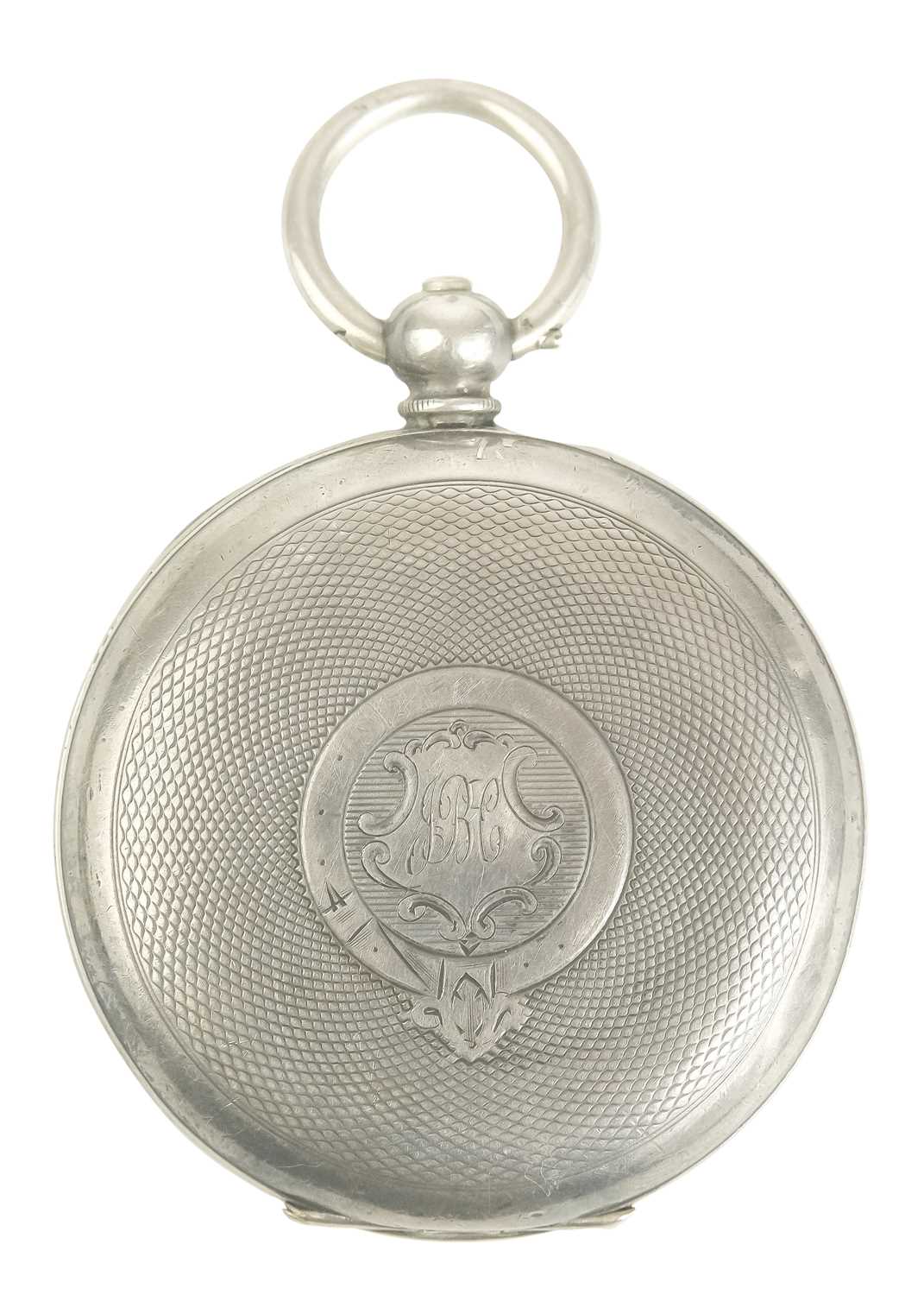 A .935 silver full hunter key wind pocket watch by J.B. Dent & Sons. - Image 2 of 6