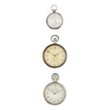 Three pocket watches for repairs or spares.