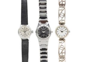 Three lady's wristwatches.