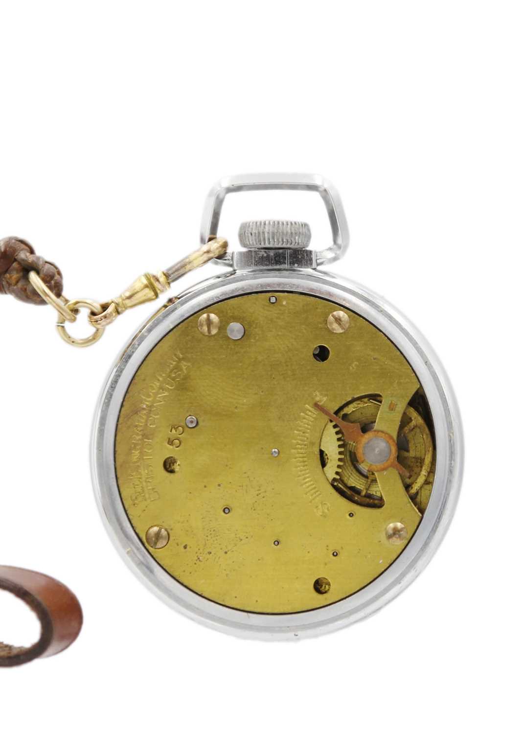 A selection of four crown wind pocket watches, two are military by Ingersoll. - Image 3 of 11