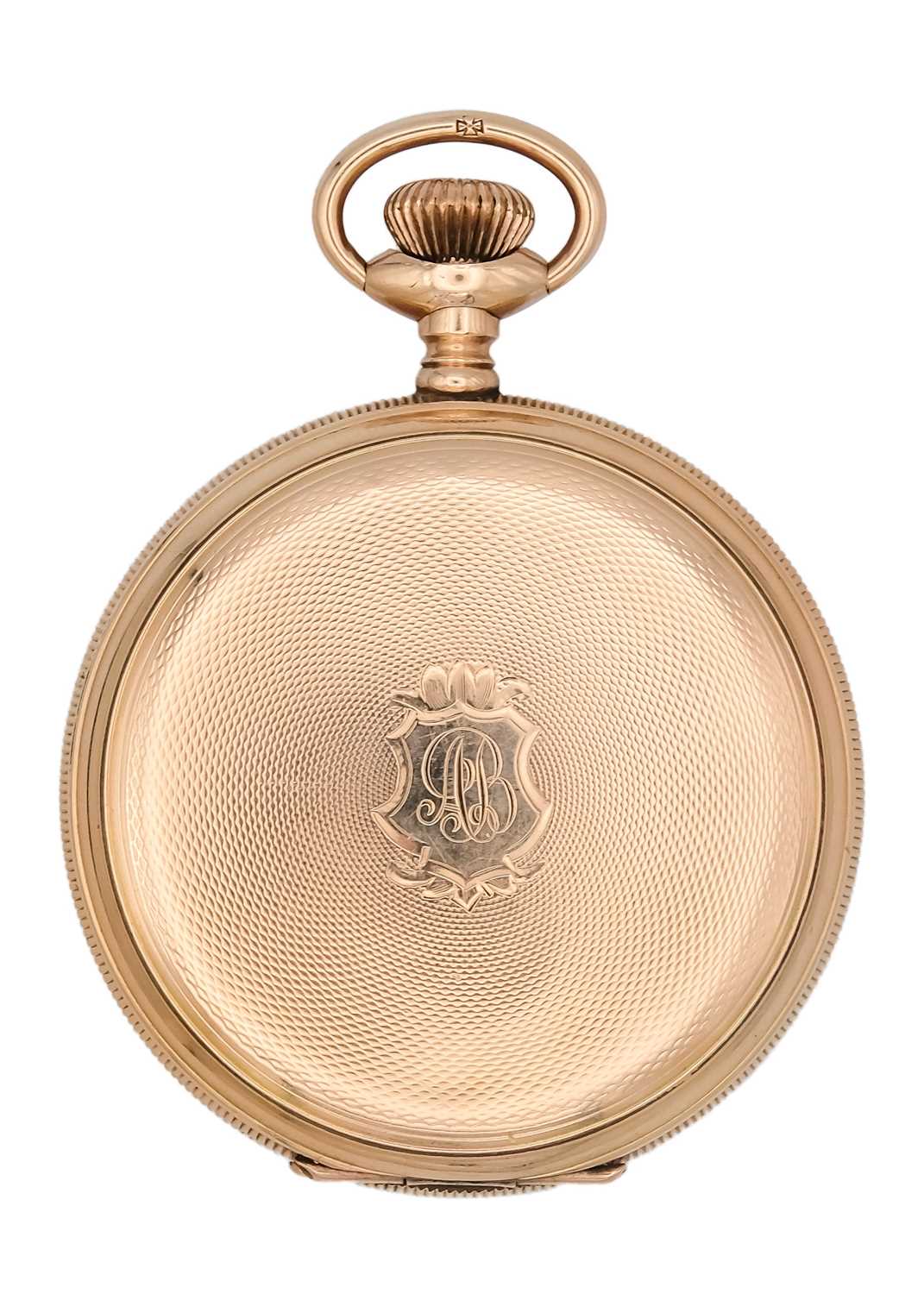 WALTHAM - A rose gold plated full hunter crown wind lever pocket watch. - Image 5 of 7