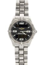 BREITLING - An Aerospace titanium gentleman's quartz bracelet wristwatch.