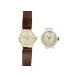 An Elgin 14ct white gold cased lady's manual wind wristwatch and a Certina lady's wristwatch.