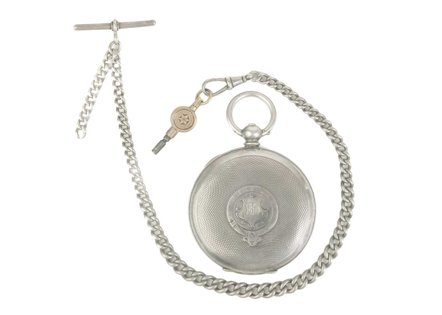 A .935 silver full hunter key wind pocket watch by J.B. Dent & Sons. - Image 6 of 6