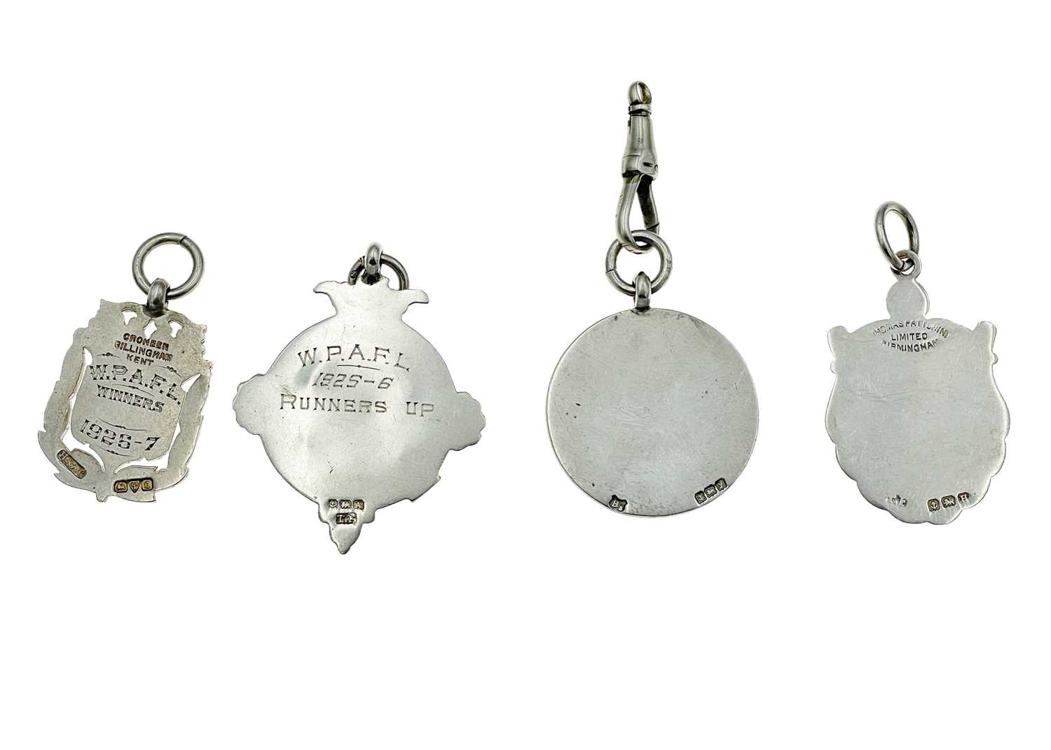 A selection of silver pocket watch accessories. - Image 3 of 9