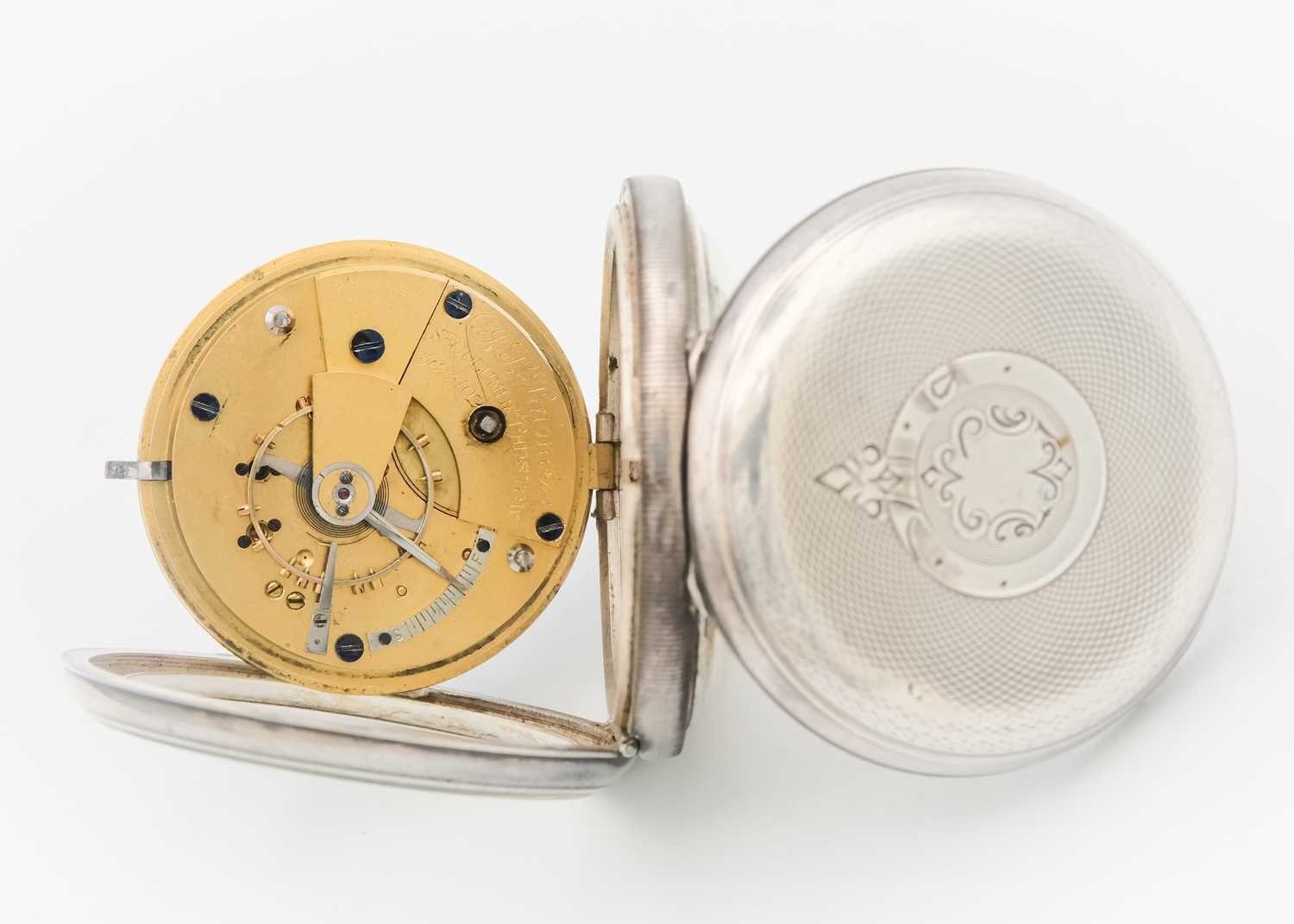 A silver-cased key wind pocket lever watch. - Image 6 of 6