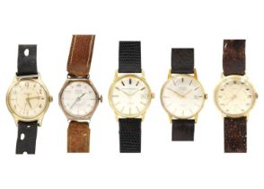 A selection of gentleman's mechanical wristwatches for repairs or spares.